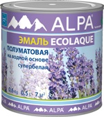 Эмаль Альпа Эколак для радиаторов 0,5л п/мат., на водной основе