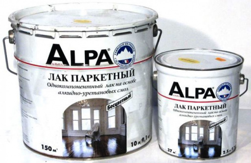 Лак Альпа паркетный 0,75л глянец