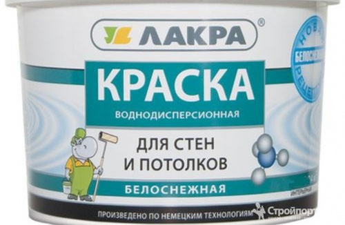 Краска Лакра  1,3кг Белоснежная для стен и потолков